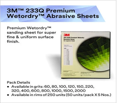 3M 233 Wetordry Abrasive Sheets
